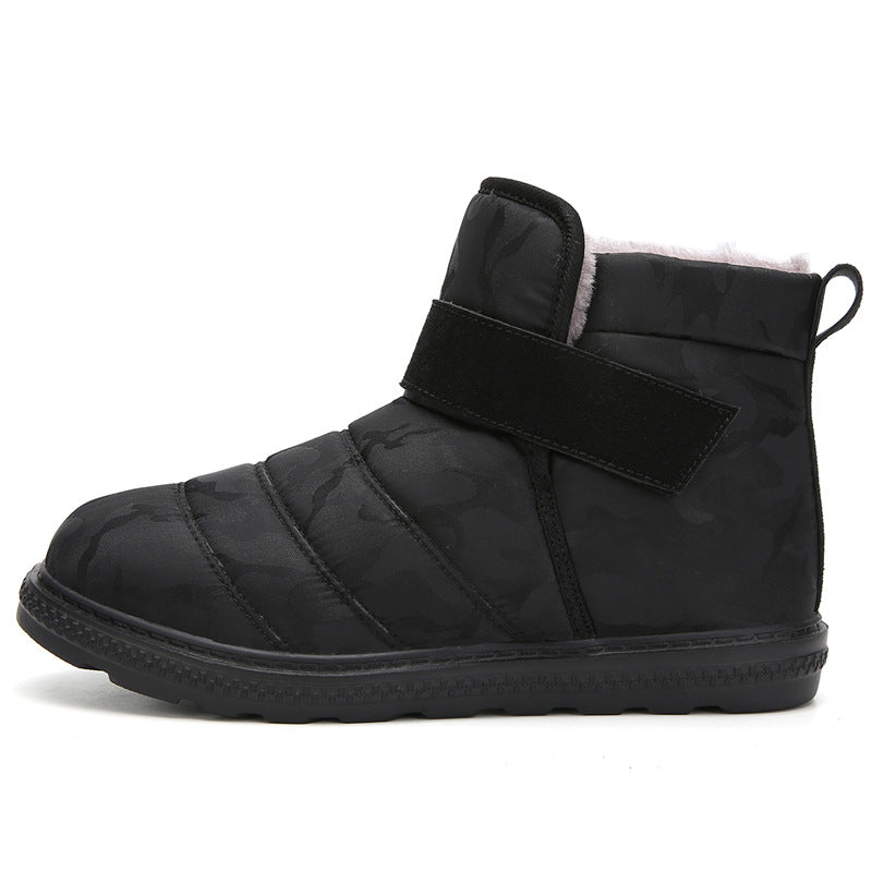 (Zeitlich begrenztes 70% Rabatt-Event) Herren Winter 2024 Neue warme wasserdichte rutschfeste durchstichfeste Slip-On-Schneestiefel mit Klettverschluss Knöchelstütze Orthopädische Baumwollschuhe mit breiter Zehen- und Fußgewölbestütze 