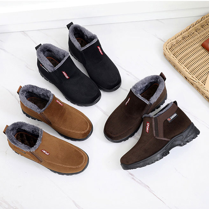 (VENTE DE DÉSTOCKAGE -70 %)) Chaussures d'hiver 2024 pour hommes, nouvelles chaussures imperméables et antidérapantes en coton chaud, correction du soutien de la cheville, chaussures de sport à soutien de la voûte plantaire à orteils larges 