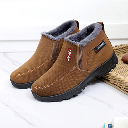 (VENTE DE DÉSTOCKAGE -70 %)) Chaussures d'hiver 2024 pour hommes, nouvelles chaussures imperméables et antidérapantes en coton chaud, correction du soutien de la cheville, chaussures de sport à soutien de la voûte plantaire à orteils larges 