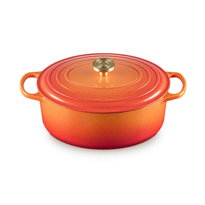 Signature Cast Iron 6.75-quart Flamme Doree Oval Dutch Oven