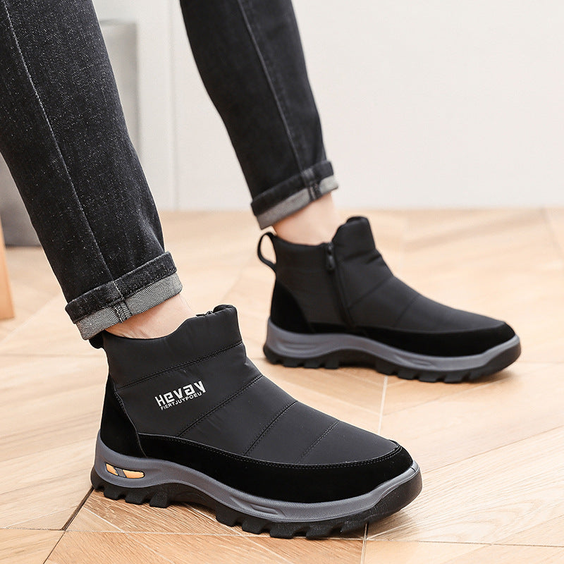 (Zeitlich begrenzte Aktion mit 49 % Rabatt) Orthopädische Schneestiefel für Herren mit Fußgewölbeunterstützung und breiter Zehenpartie, bequem, wasserdicht, rutschfest, warm, Arbeitsschuhe 