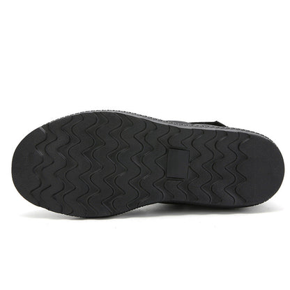 (Zeitlich begrenztes 70% Rabatt-Event) Herren Winter 2024 Neue warme wasserdichte rutschfeste durchstichfeste Slip-On-Schneestiefel mit Klettverschluss Knöchelstütze Orthopädische Baumwollschuhe mit breiter Zehen- und Fußgewölbestütze 