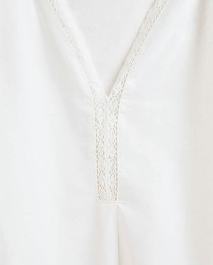 COTTON POPLIN NIGHTDRESS
