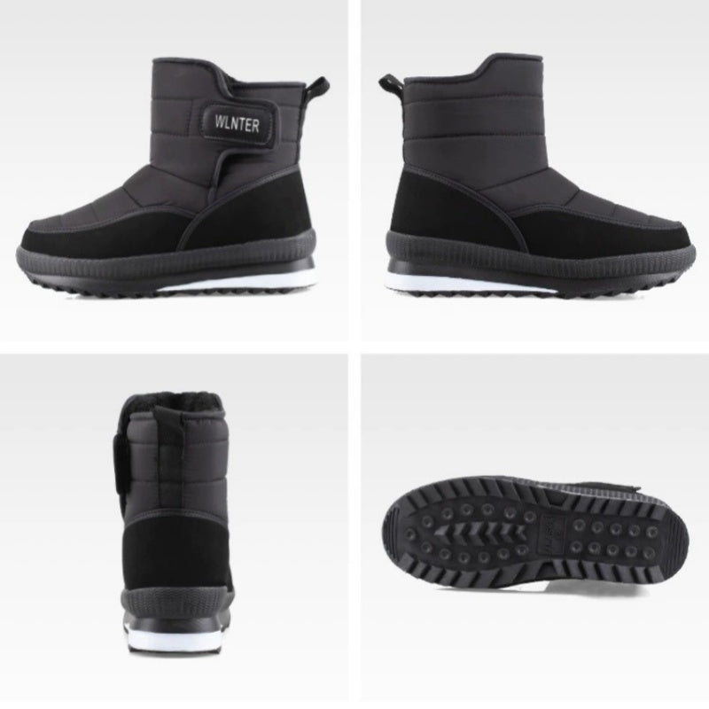 (Vente à durée limitée -70 %) Bottes de neige orthopédiques épaisses et chaudes pour hommes, à bout large, antidérapantes, imperméables, doublées de fourrure 