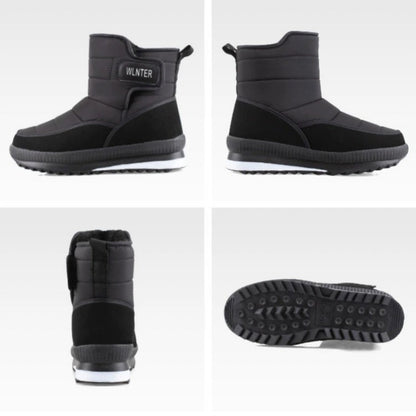 (Vente à durée limitée -70 %) Bottes de neige orthopédiques épaisses et chaudes pour hommes, à bout large, antidérapantes, imperméables, doublées de fourrure 