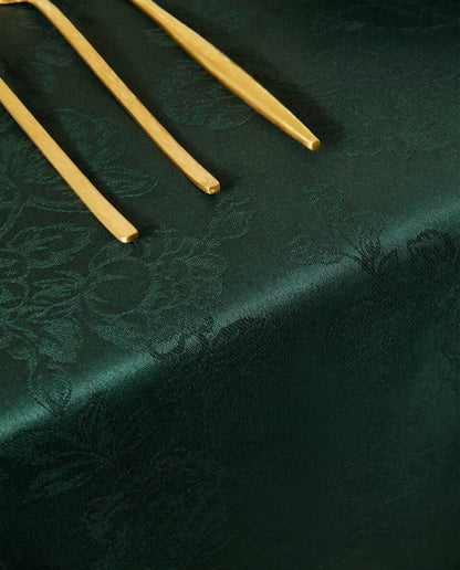 CHRISTMAS FLORAL JACQUARD TABLECLOTH