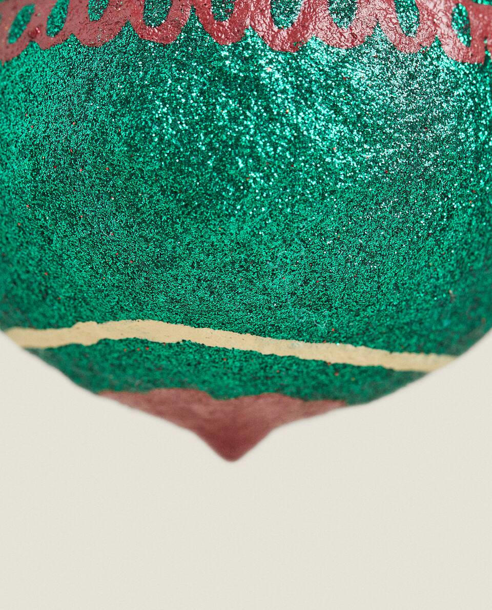 GLITTER BALL CHRISTMAS DECORATION