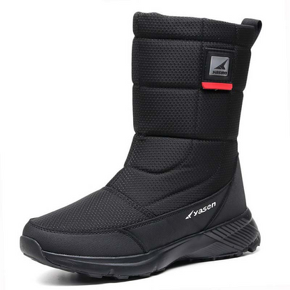 (Vente à durée limitée -49 % de réduction) Bottes de neige unisexes en cuir épais, doublées de fourrure, bottes mi-mollet chaudes, imperméables et antidérapantes (mise à niveau Warmth 2024) 