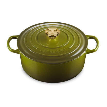 Signature Cast Iron 7.25-quart Olive Round Dutch Oven