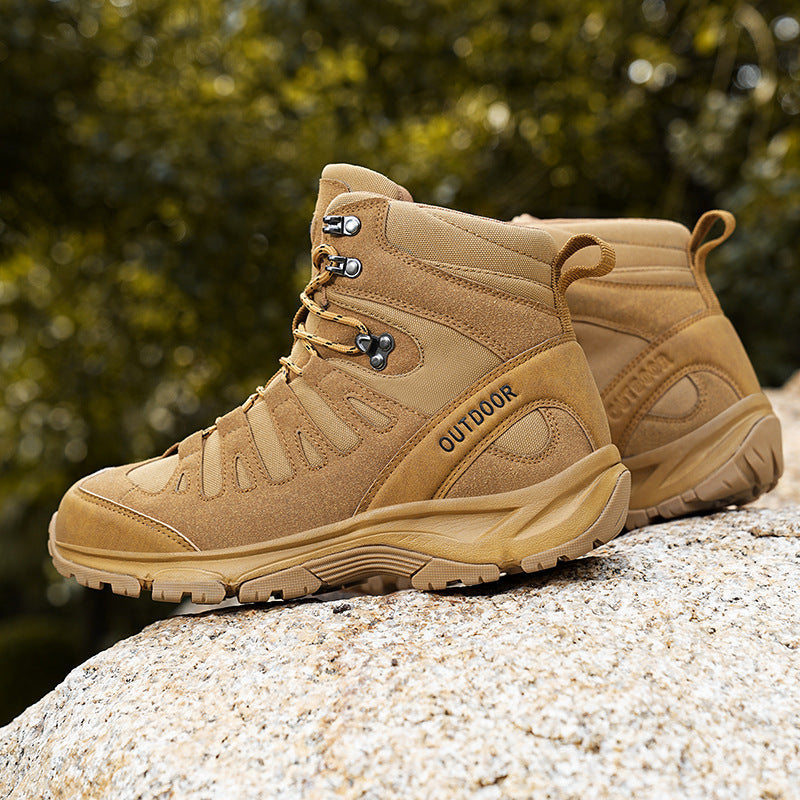 (⏰ Événement de liquidation 49% de réduction) Bottes tactiques orthopédiques à bout large et à tige haute pour hommes, bottes de randonnée confortables, antidérapantes et durables 