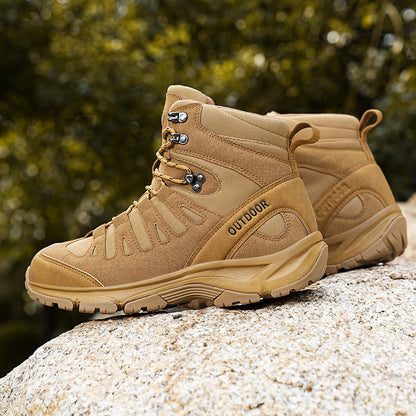 (⏰ Événement de liquidation 49% de réduction) Bottes tactiques orthopédiques à bout large et à tige haute pour hommes, bottes de randonnée confortables, antidérapantes et durables 