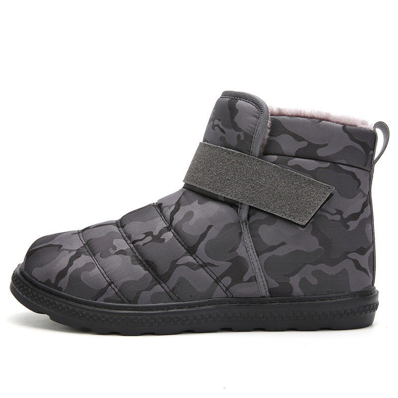 (Zeitlich begrenztes 70% Rabatt-Event) Herren Winter 2024 Neue warme wasserdichte rutschfeste durchstichfeste Slip-On-Schneestiefel mit Klettverschluss Knöchelstütze Orthopädische Baumwollschuhe mit breiter Zehen- und Fußgewölbestütze 