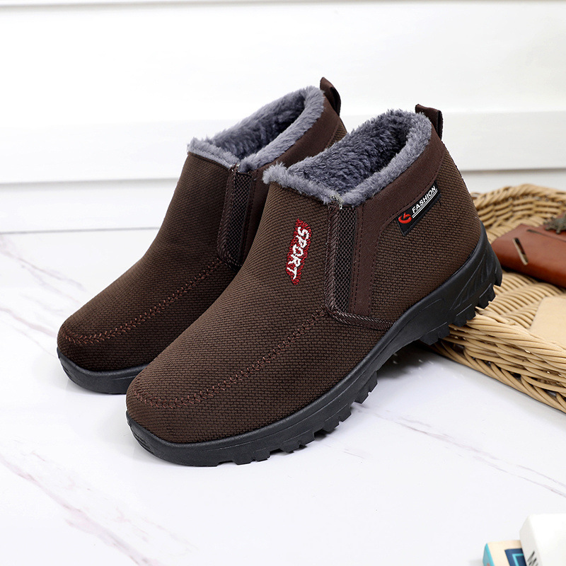 (VENTE DE DÉSTOCKAGE -70 %)) Chaussures d'hiver 2024 pour hommes, nouvelles chaussures imperméables et antidérapantes en coton chaud, correction du soutien de la cheville, chaussures de sport à soutien de la voûte plantaire à orteils larges 