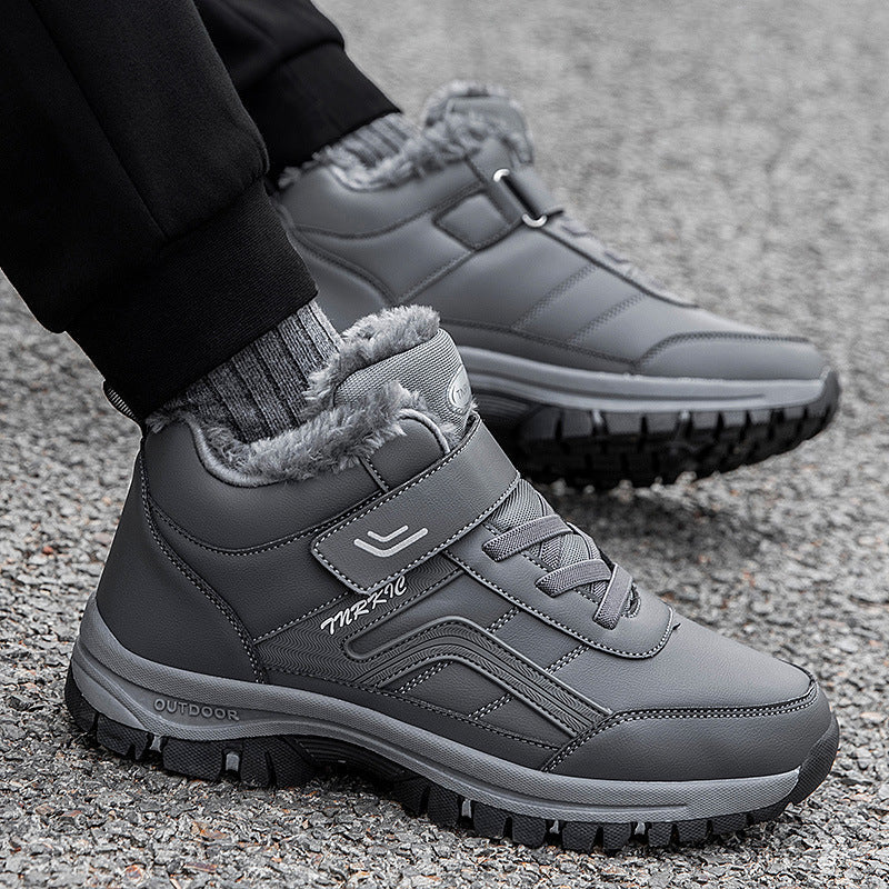 (Begrenzte Zeit 49 % Aktionsrabatt) Warme orthopädische Winter-Wanderstiefel für Herren, wasserdicht, rutschfest, breite Zehenpartie, Fußgewölbeunterstützung 