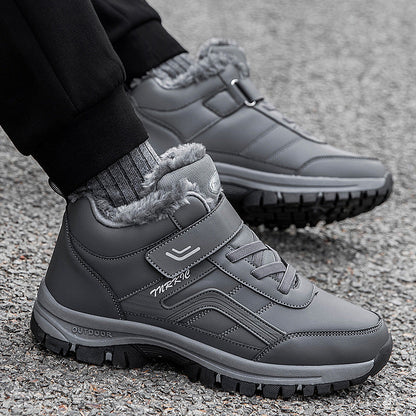 (Begrenzte Zeit 49 % Aktionsrabatt) Warme orthopädische Winter-Wanderstiefel für Herren, wasserdicht, rutschfest, breite Zehenpartie, Fußgewölbeunterstützung 