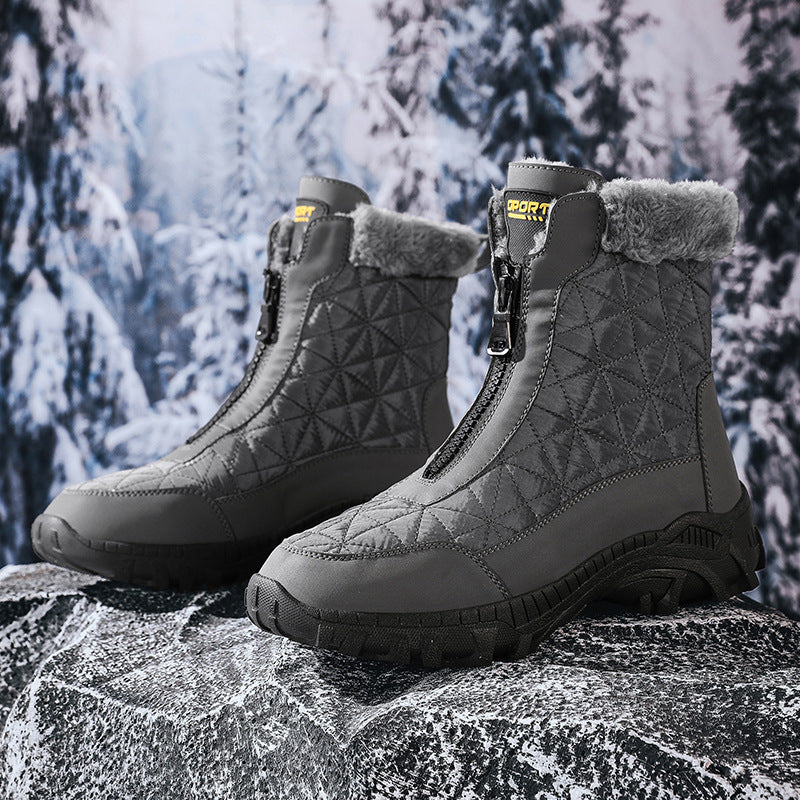 (Zeitlich begrenztes 70% Rabatt-Event) Herren-Schneestiefel Winter 2024, neue breite Zehenpartie, Knöchelstütze, orthopädische Fußgewölbeunterstützung, warme, wasserdichte, rutschfeste und durchstichsichere Wanderstiefel 