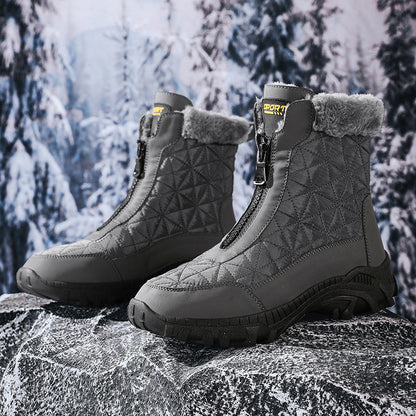 (Zeitlich begrenztes 70% Rabatt-Event) Herren-Schneestiefel Winter 2024, neue breite Zehenpartie, Knöchelstütze, orthopädische Fußgewölbeunterstützung, warme, wasserdichte, rutschfeste und durchstichsichere Wanderstiefel 