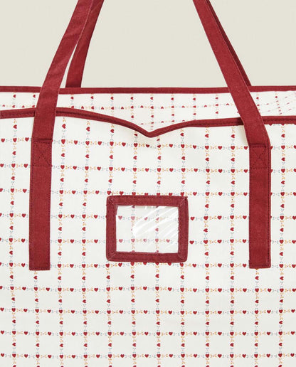 CHRISTMAS CHILDREN STORAGE BAG WITH HEARTS