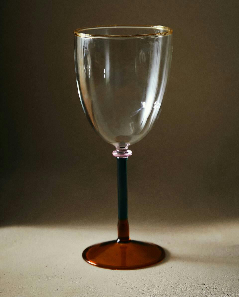 BOROSILICATE GLASS WITH COLOURED STEM
