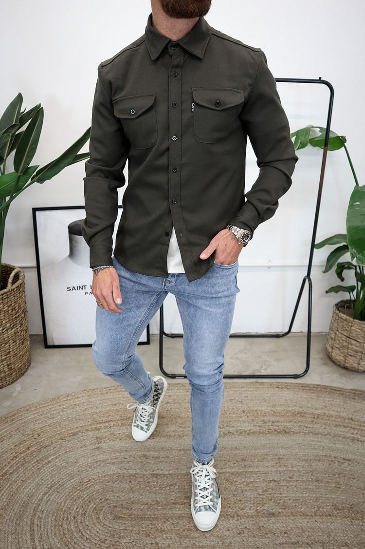 Veste chemise boutonnée pour homme (2 achats, livraison gratuite) 