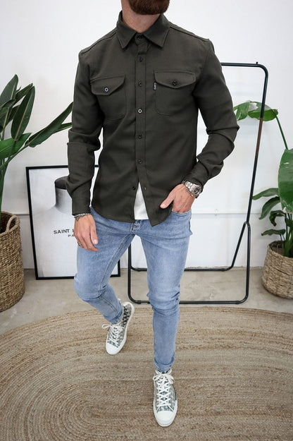 Veste chemise boutonnée pour homme (2 achats, livraison gratuite) 
