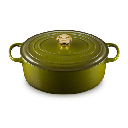 Signature Cast Iron 8-quart Olive Oval Dutch Oven
