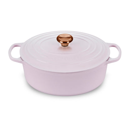 Signature Cast Iron 8-quart Shallot Oval Dutch Oven with Copper Knob