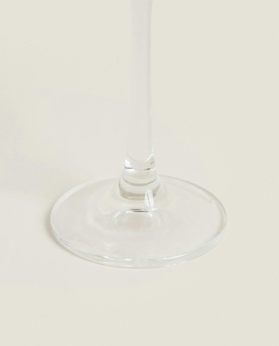 CHRISTMAS CRYSTALLINE COLOURED FLUTE GLASS