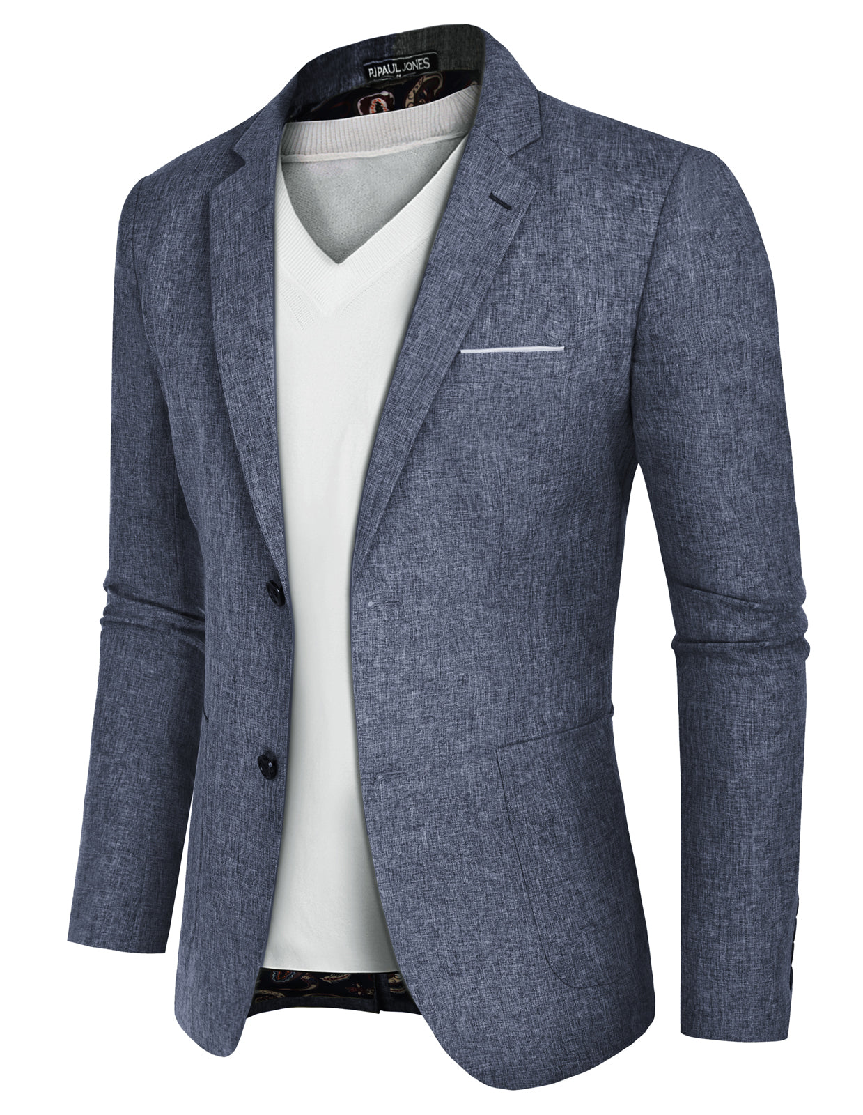 Blazer de sport décontracté pour homme, veste d'affaires légère à deux boutons 