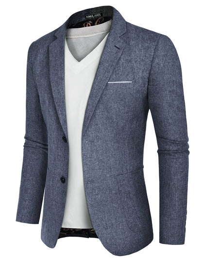 Blazer de sport décontracté pour homme, veste d'affaires légère à deux boutons 