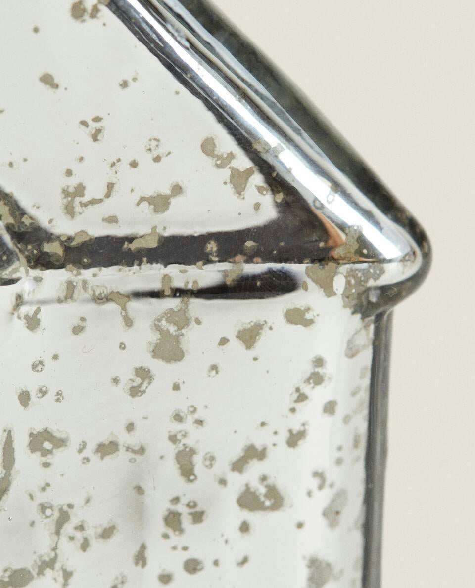 MERCURISED GLASS CHRISTMAS LED LIGHT HOUSE