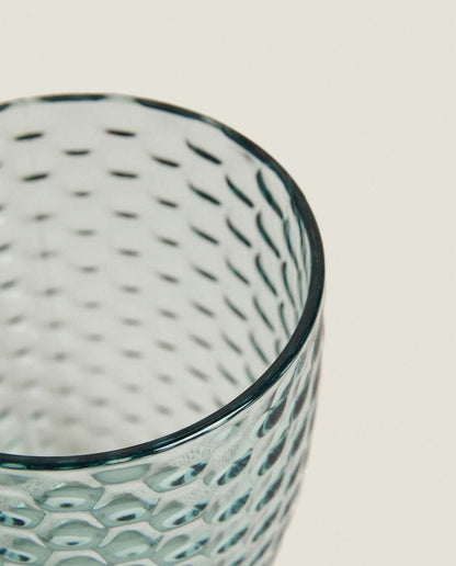 RAISED HONEYCOMB DESIGN TUMBLER