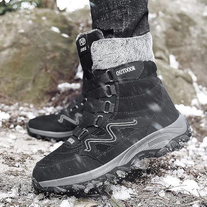 (Événement à durée limitée de 49 % de réduction) Bottes de neige orthopédiques à bout large pour hommes, support de voûte plantaire, bottes de randonnée antidérapantes, imperméables et chaudes 