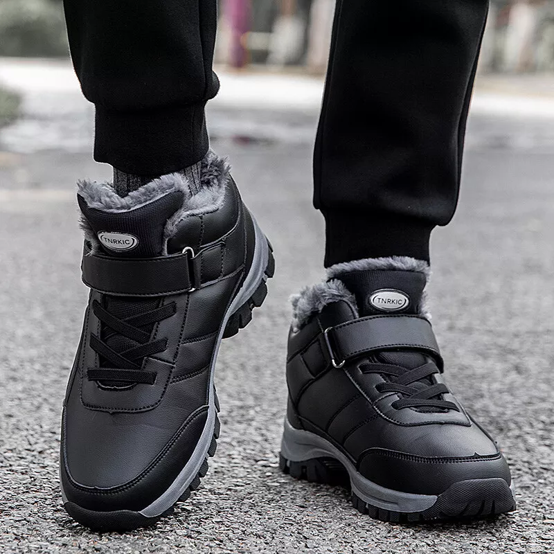 (Begrenzte Zeit 49 % Aktionsrabatt) Warme orthopädische Winter-Wanderstiefel für Herren, wasserdicht, rutschfest, breite Zehenpartie, Fußgewölbeunterstützung 