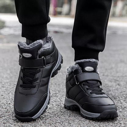 (Begrenzte Zeit 49 % Aktionsrabatt) Warme orthopädische Winter-Wanderstiefel für Herren, wasserdicht, rutschfest, breite Zehenpartie, Fußgewölbeunterstützung 