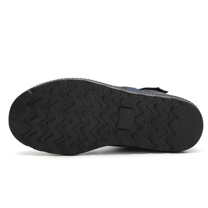 (Zeitlich begrenztes 70% Rabatt-Event) Herren Winter 2024 Neue warme wasserdichte rutschfeste durchstichfeste Slip-On-Schneestiefel mit Klettverschluss Knöchelstütze Orthopädische Baumwollschuhe mit breiter Zehen- und Fußgewölbestütze 