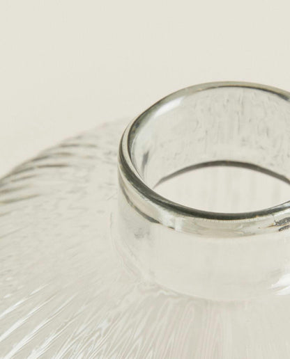 GLASS VASE WITH LINES