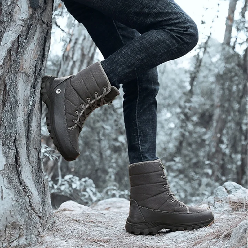 (Zeitlich begrenzte Aktion mit 70 % Rabatt) Neue Herren-Schneestiefel für den Winter 2024 mit Knöchelstütze und breiter Zehenpartie, orthopädische Fußgewölbeunterstützung, warme, durchtrittsichere, wasserdichte und rutschfeste Wanderstiefel 