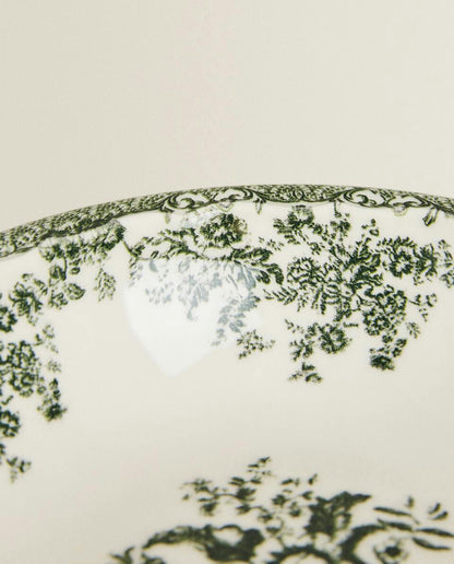 FLORAL EARTHENWARE BOWL