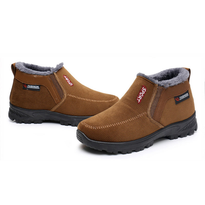 (VENTE DE DÉSTOCKAGE -70 %)) Chaussures d'hiver 2024 pour hommes, nouvelles chaussures imperméables et antidérapantes en coton chaud, correction du soutien de la cheville, chaussures de sport à soutien de la voûte plantaire à orteils larges 