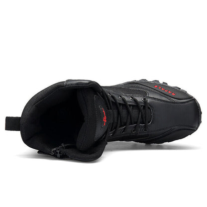 (🛒 BLACK FRIDAY SPECIAL - 70 % RABATT) Herren-Winterstiefel mit durchtrittsicherer, breiter Zehenpartie, wasserdicht, rutschfest, orthopädische Unterstützung, Arbeitsstiefel 