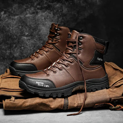 (⏰Zeitlich begrenztes 70 % Rabatt-Event) Wasserdichte, rutschfeste und durchtrittsichere Wanderstiefel für Herren mit Knöchelstütze und breiter Zehenpartie, Fußgewölbestütze und orthopädischer Arbeitsstiefel 