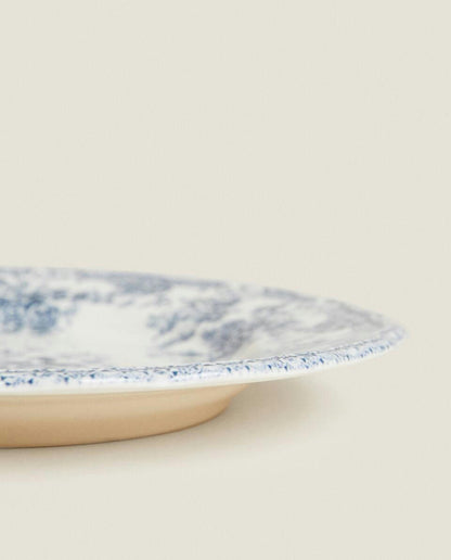 FLORAL EARTHENWARE DINNER PLATE