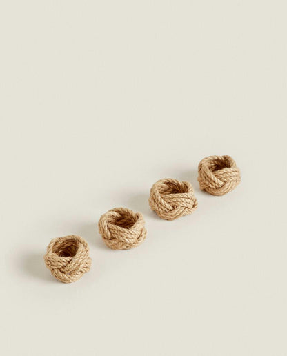 WOVEN NAPKIN HOLDERS (PACK OF 4)