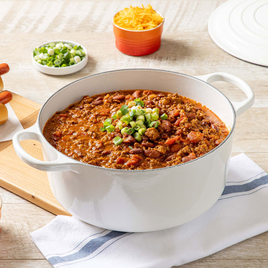 Signature Cast Iron 9-quart White Round Dutch Oven