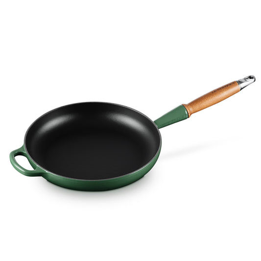 Cast Iron 10.25-inch Artichaut Fry Pan with Wood Handle