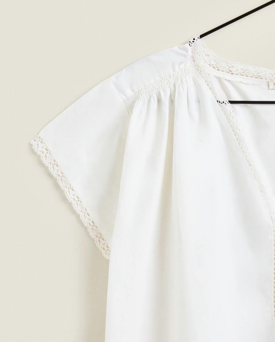 COTTON POPLIN NIGHTDRESS