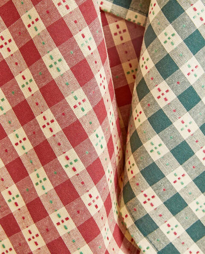 PACK OF CHECK CHRISTMAS TEA TOWELS (PACK OF 2)