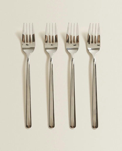 BOX OF 4 SHINY STEEL FORKS