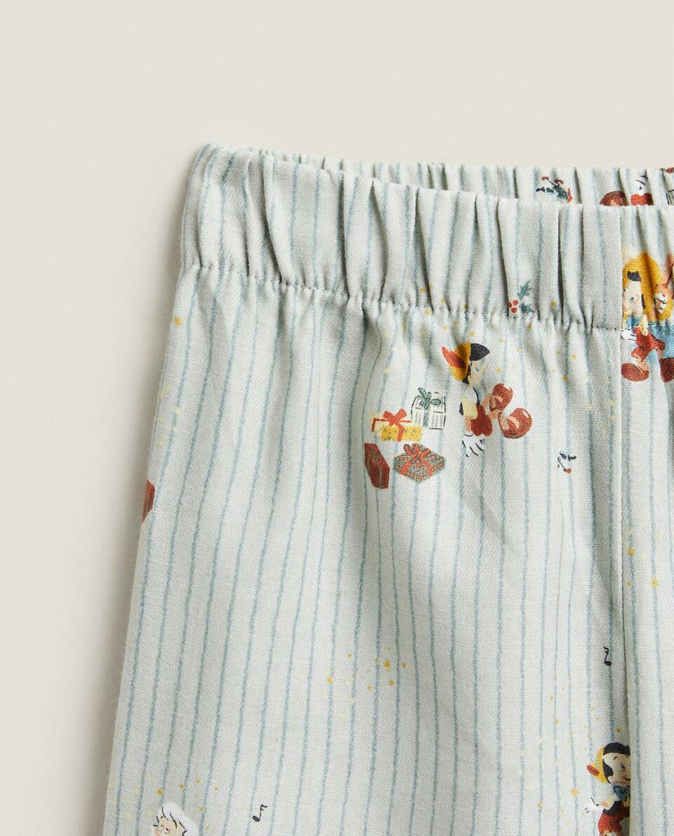 CHILDREN FLANNEL CHRISTMAS PINOCCHIO  DISNEY SET OF PYJAMAS